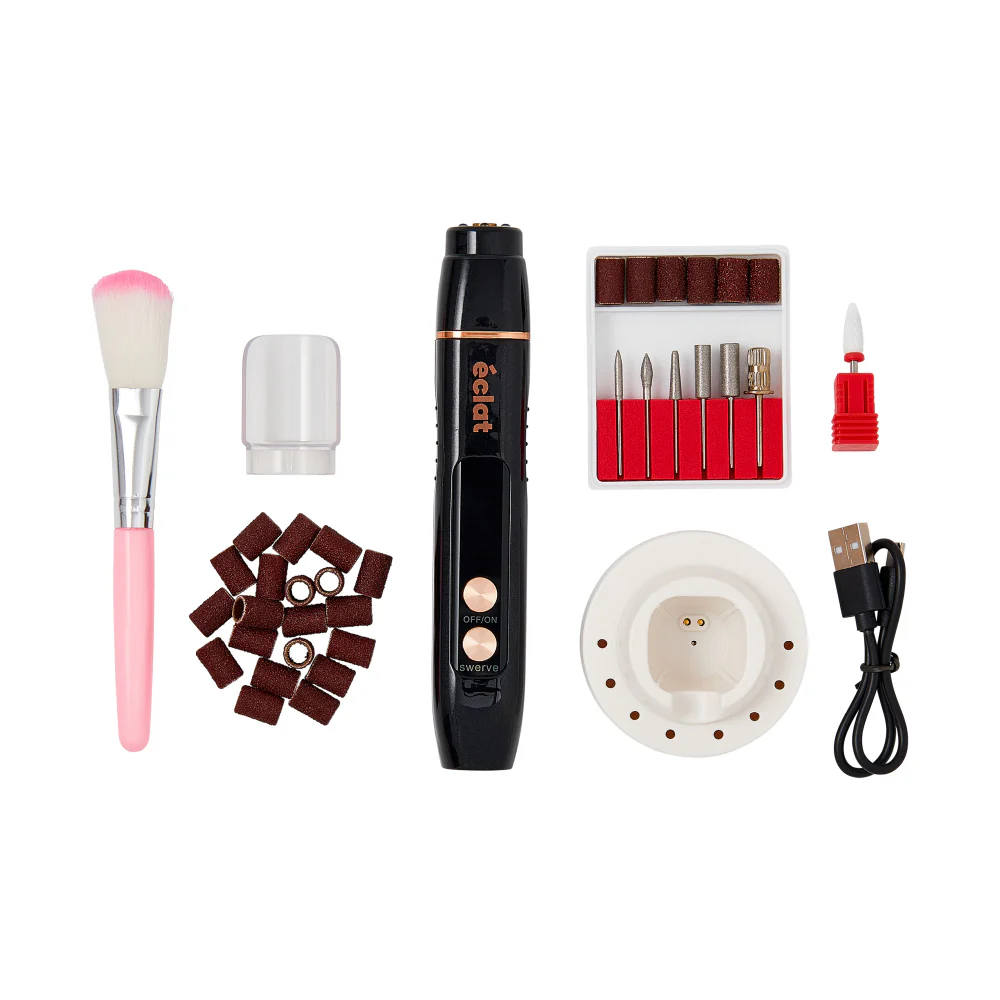 éclat Cordless Electric Nail File – Professional E-File for Acrylic, Gel & Dip Powder with Charging Base & LED Light - Image 13
