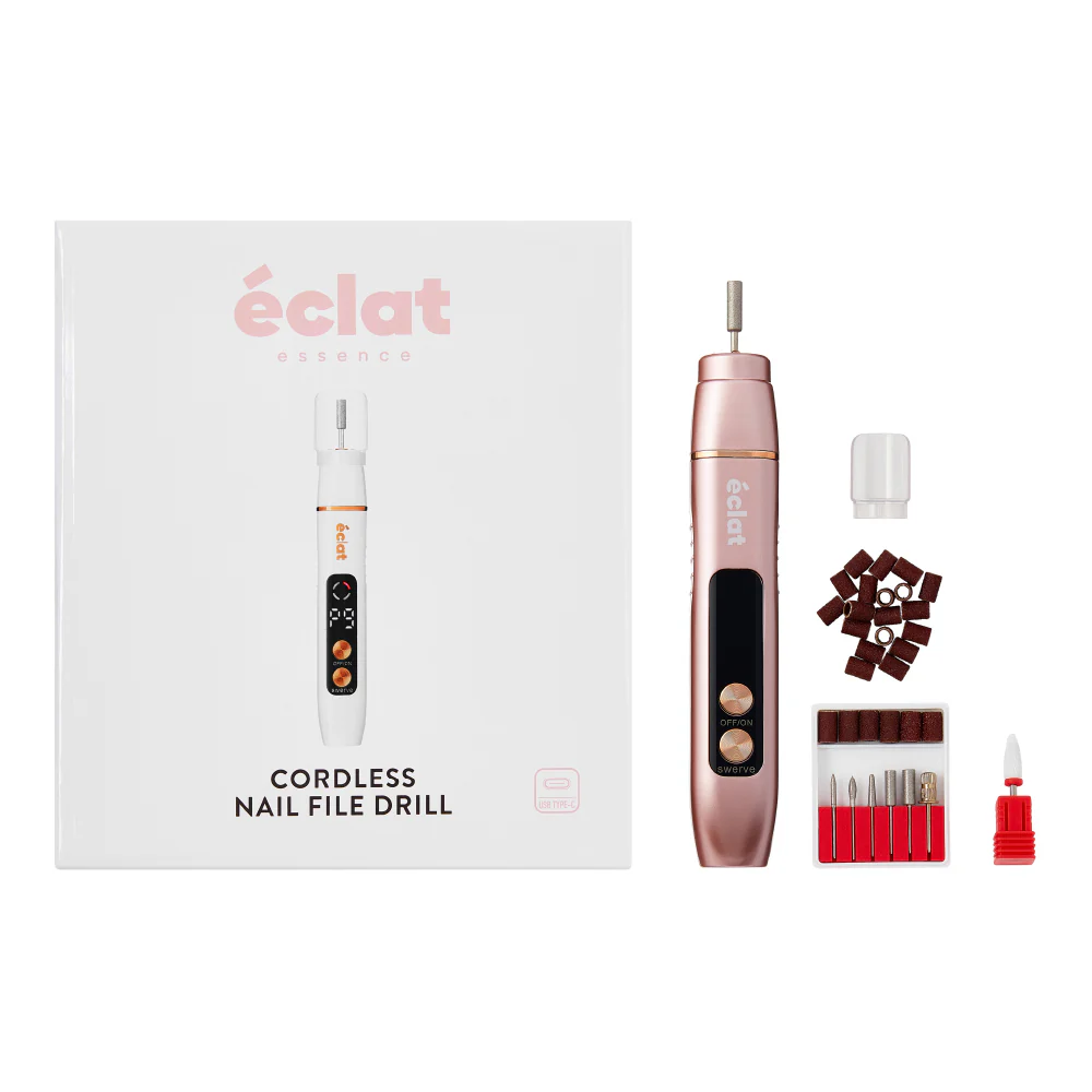 éclat Cordless Electric Nail File – Professional E-File for Acrylic, Gel & Dip Powder with Charging Base & LED Light - Image 6