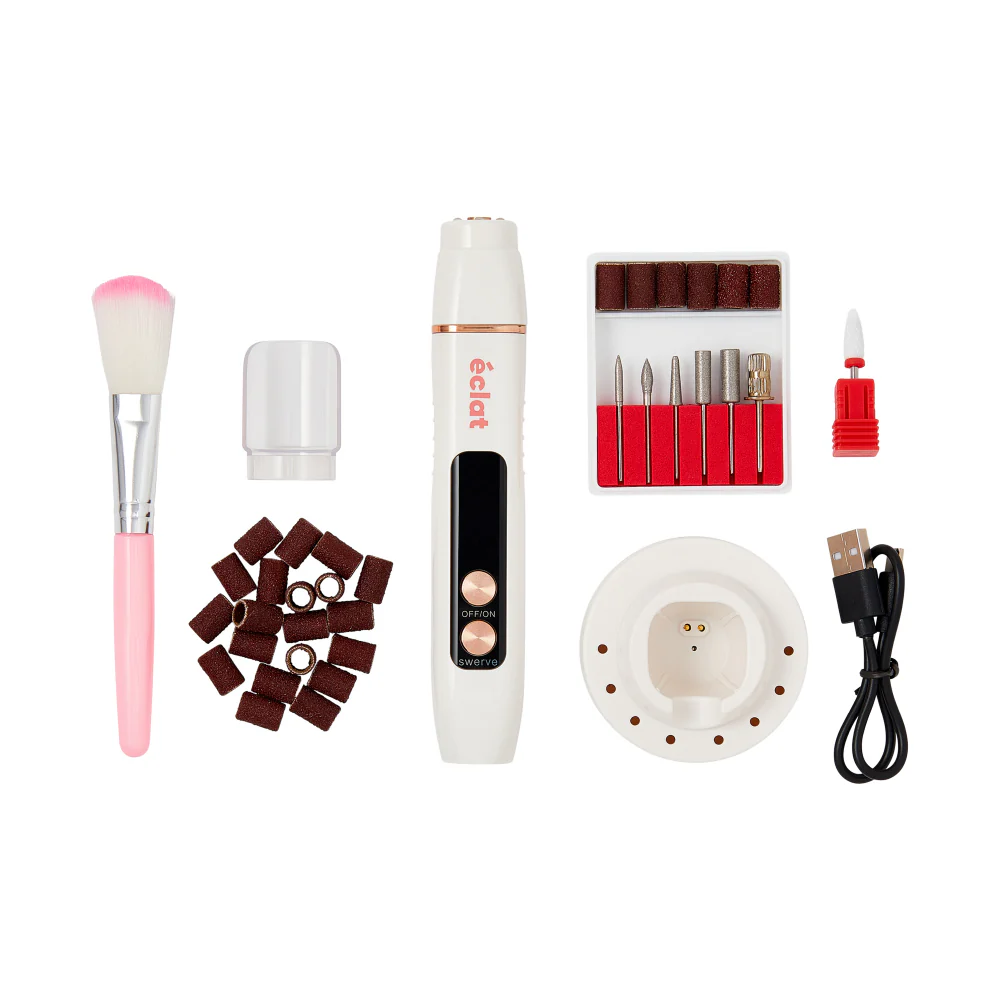 éclat Cordless Electric Nail File – Professional E-File for Acrylic, Gel & Dip Powder with Charging Base & LED Light - Image 7