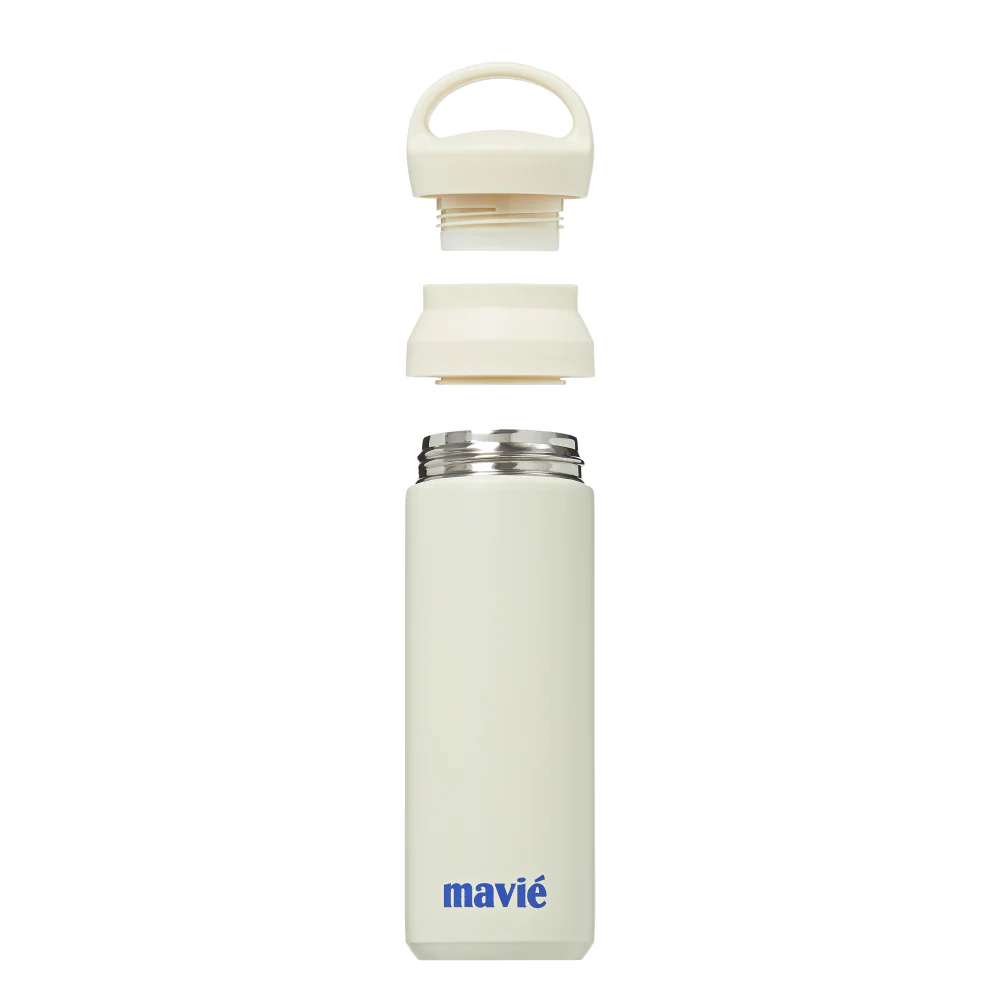 MAVIE Cream Stainless Steel Travel Coffee Mug - Double Wall Insulated Tumbler with Ice Strainer - Image 7