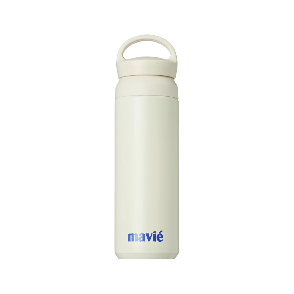 MAVIE Cream Stainless Steel Travel Coffee Mug - Double Wall Insulated Tumbler with Ice Strainer - Image 9