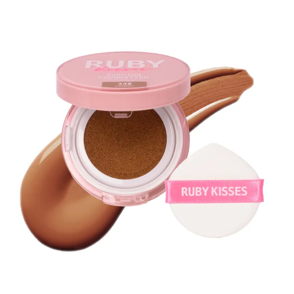 Ruby Kisses Cushion Foundation Compact - Full Coverage with Skincare Benefits, Suitable for Light to Dark Shades - Image 12