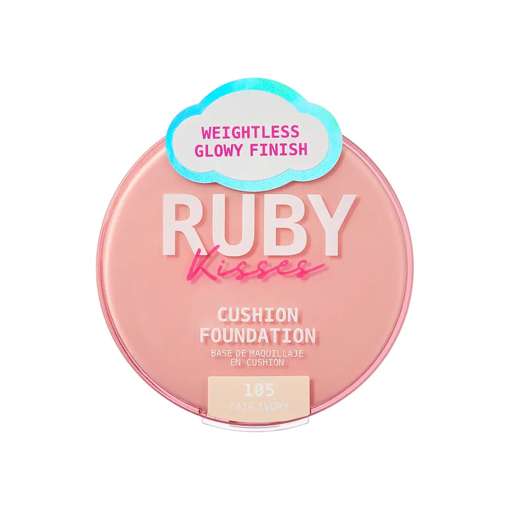 Ruby Kisses Cushion Foundation Compact - Full Coverage with Skincare Benefits, Suitable for Light to Dark Shades - Image 145