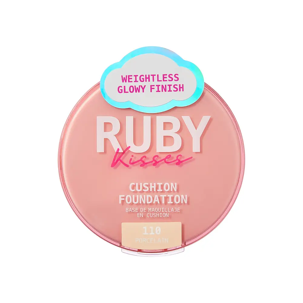 Ruby Kisses Cushion Foundation Compact - Full Coverage with Skincare Benefits, Suitable for Light to Dark Shades - Image 146