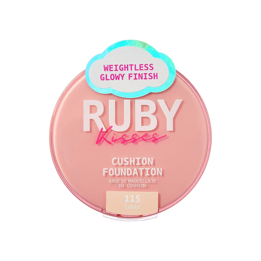 Ruby Kisses Cushion Foundation Compact - Full Coverage with Skincare Benefits, Suitable for Light to Dark Shades - Image 147