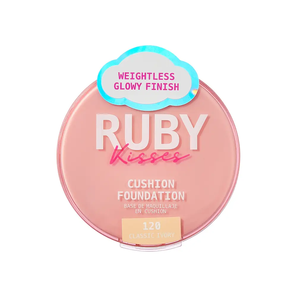 Ruby Kisses Cushion Foundation Compact - Full Coverage with Skincare Benefits, Suitable for Light to Dark Shades - Image 148