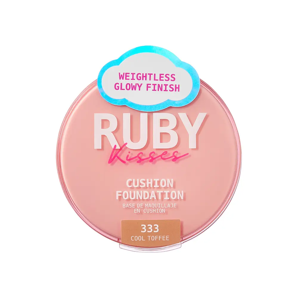 Ruby Kisses Cushion Foundation Compact - Full Coverage with Skincare Benefits, Suitable for Light to Dark Shades - Image 154