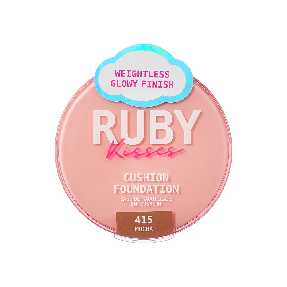 Ruby Kisses Cushion Foundation Compact - Full Coverage with Skincare Benefits, Suitable for Light to Dark Shades - Image 158