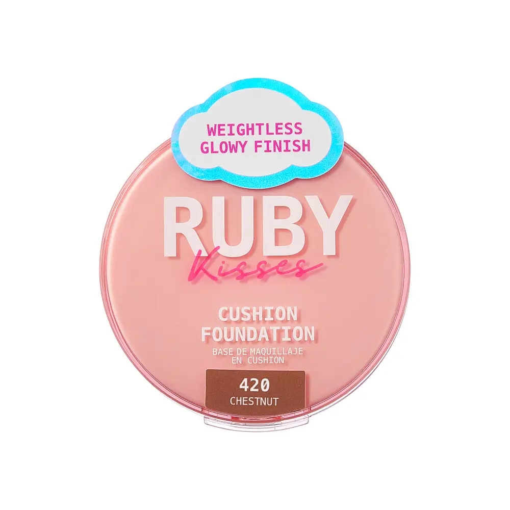 Ruby Kisses Cushion Foundation Compact - Full Coverage with Skincare Benefits, Suitable for Light to Dark Shades - Image 159