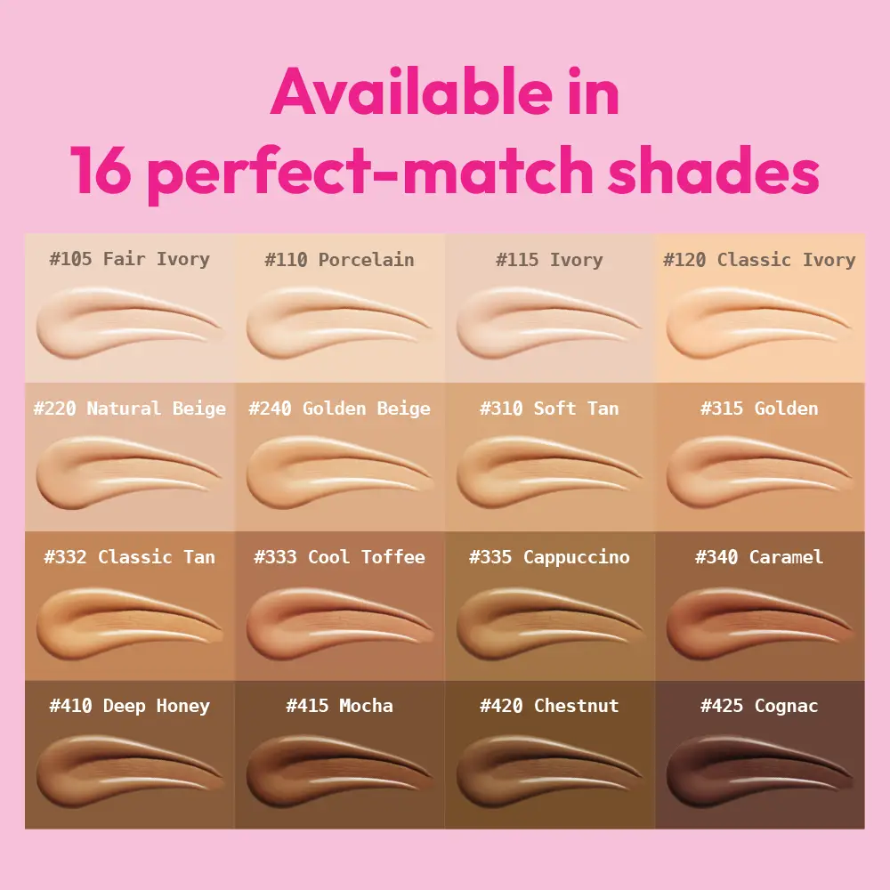 Ruby Kisses Cushion Foundation Compact - Full Coverage with Skincare Benefits, Suitable for Light to Dark Shades - Image 23