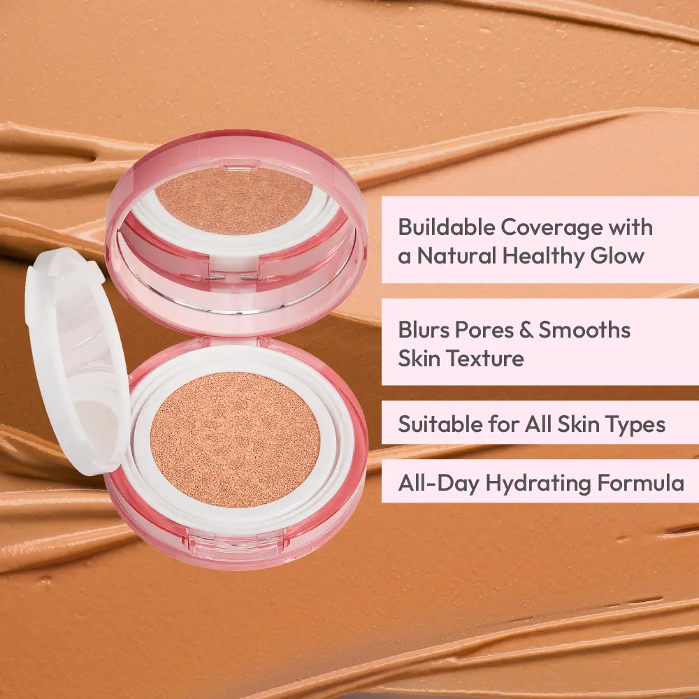 Ruby Kisses Cushion Foundation Compact - Full Coverage with Skincare Benefits, Suitable for Light to Dark Shades - Image 33