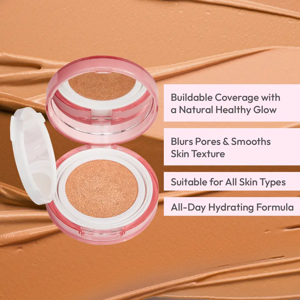 Ruby Kisses Cushion Foundation Compact - Full Coverage with Skincare Benefits, Suitable for Light to Dark Shades - Image 34