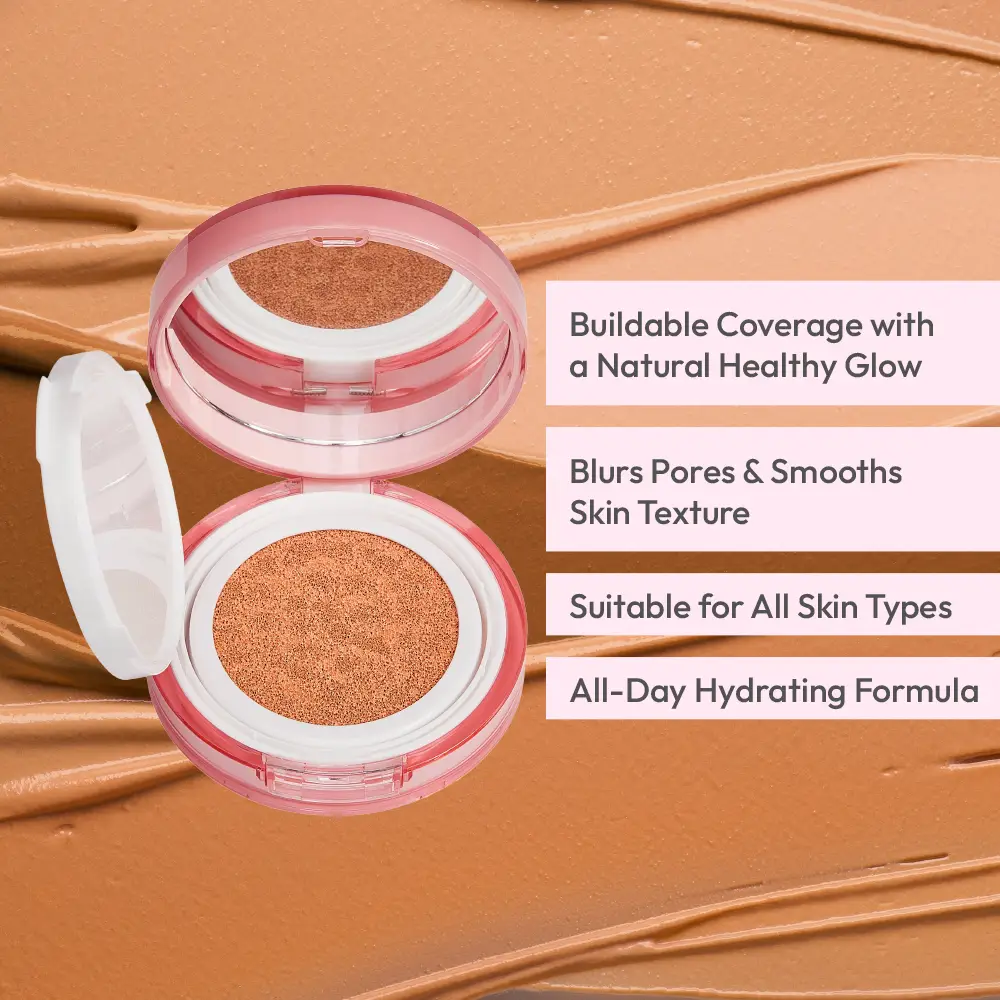 Ruby Kisses Cushion Foundation Compact - Full Coverage with Skincare Benefits, Suitable for Light to Dark Shades - Image 35