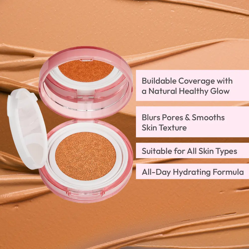 Ruby Kisses Cushion Foundation Compact - Full Coverage with Skincare Benefits, Suitable for Light to Dark Shades - Image 36