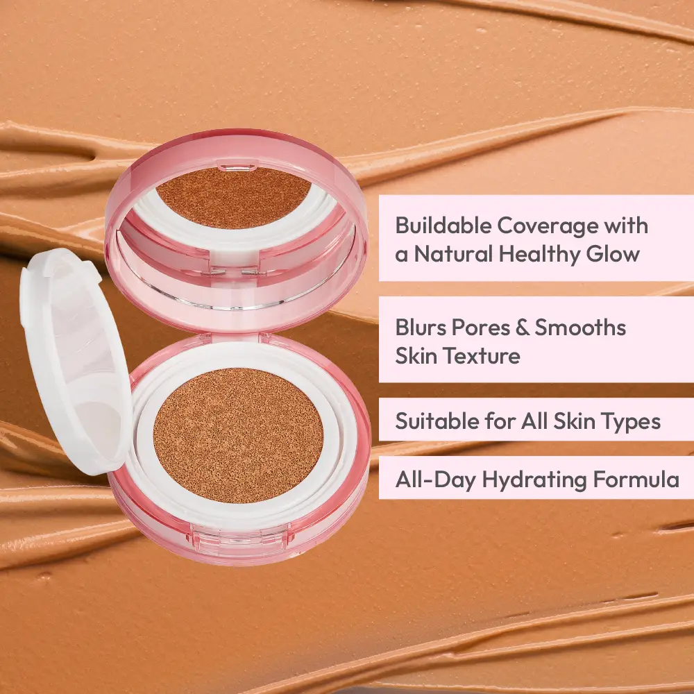 Ruby Kisses Cushion Foundation Compact - Full Coverage with Skincare Benefits, Suitable for Light to Dark Shades - Image 37