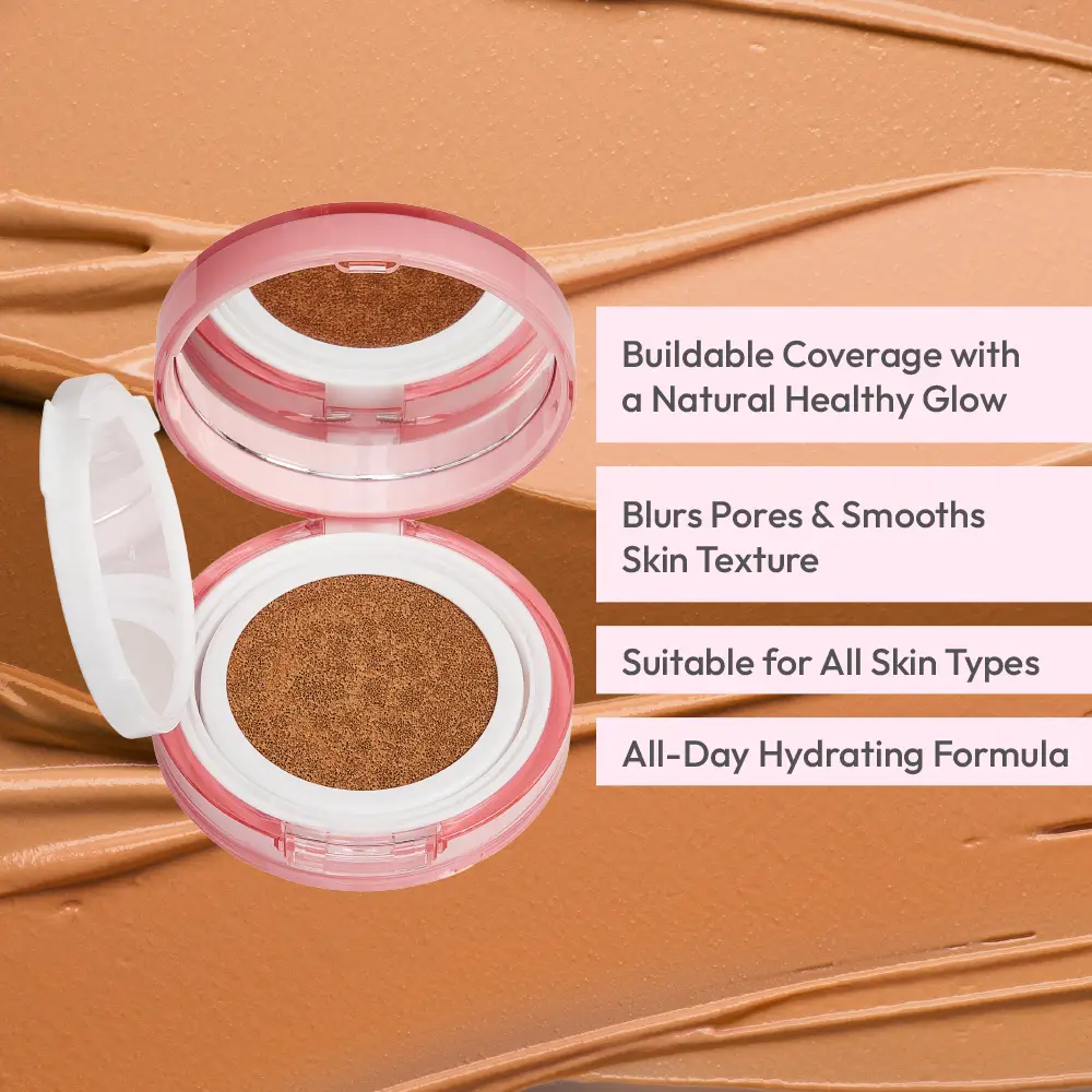 Ruby Kisses Cushion Foundation Compact - Full Coverage with Skincare Benefits, Suitable for Light to Dark Shades - Image 39