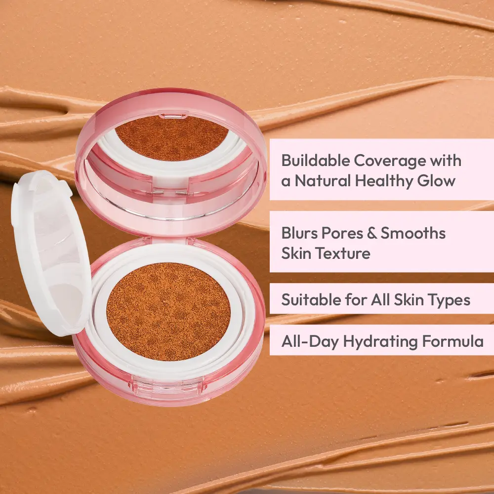 Ruby Kisses Cushion Foundation Compact - Full Coverage with Skincare Benefits, Suitable for Light to Dark Shades - Image 40