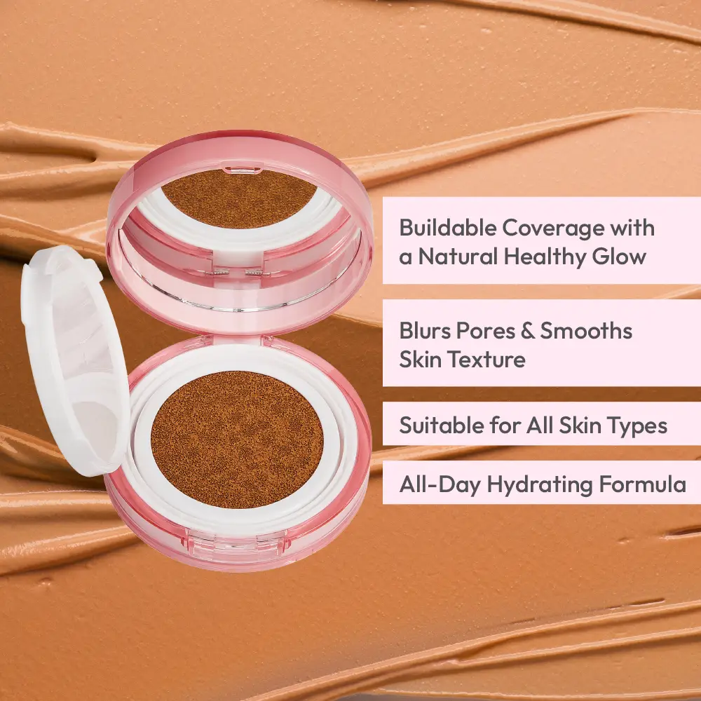 Ruby Kisses Cushion Foundation Compact - Full Coverage with Skincare Benefits, Suitable for Light to Dark Shades - Image 41