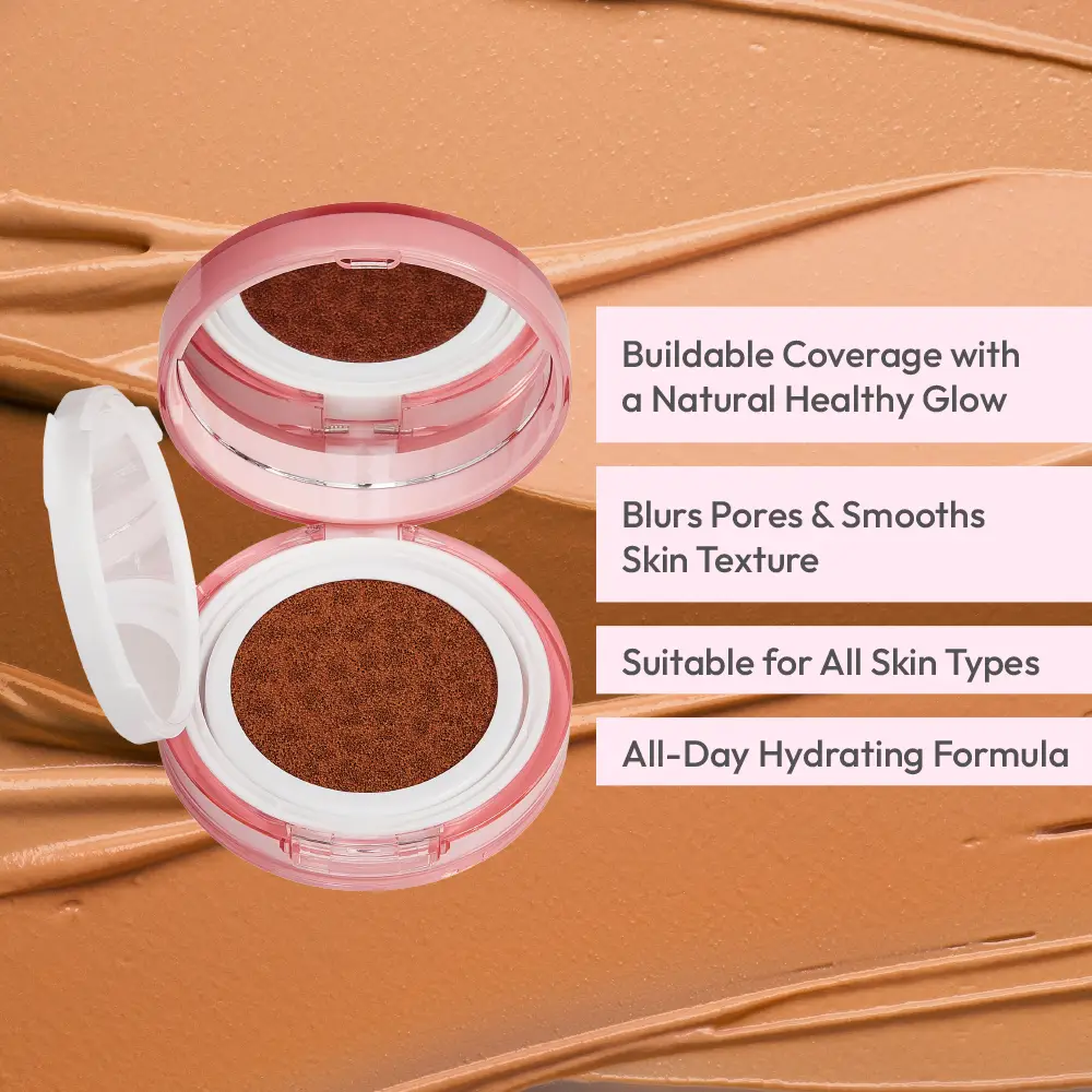 Ruby Kisses Cushion Foundation Compact - Full Coverage with Skincare Benefits, Suitable for Light to Dark Shades - Image 42