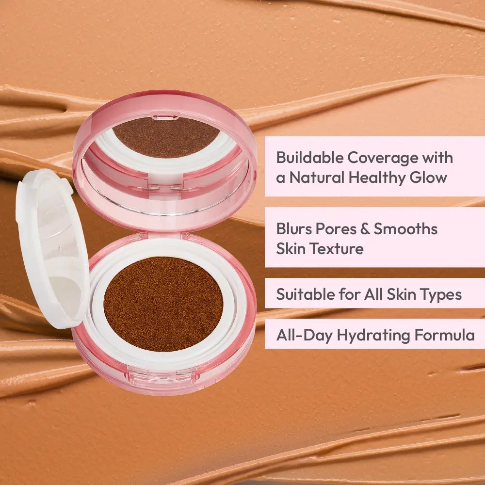 Ruby Kisses Cushion Foundation Compact - Full Coverage with Skincare Benefits, Suitable for Light to Dark Shades - Image 43