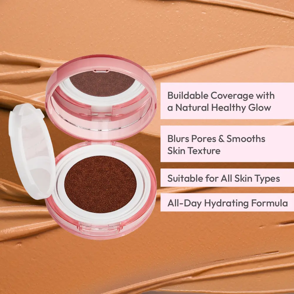 Ruby Kisses Cushion Foundation Compact - Full Coverage with Skincare Benefits, Suitable for Light to Dark Shades - Image 44