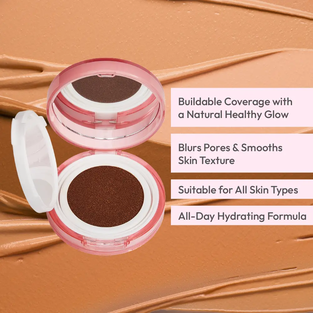 Ruby Kisses Cushion Foundation Compact - Full Coverage with Skincare Benefits, Suitable for Light to Dark Shades - Image 45