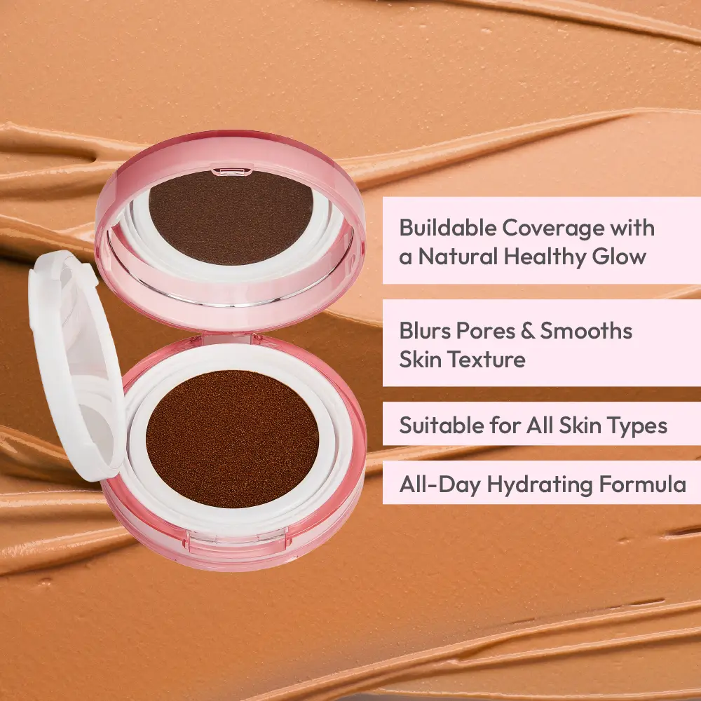 Ruby Kisses Cushion Foundation Compact - Full Coverage with Skincare Benefits, Suitable for Light to Dark Shades - Image 47