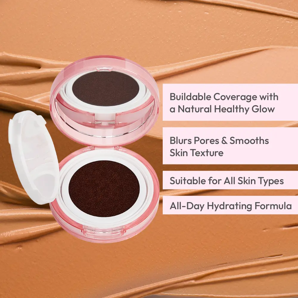 Ruby Kisses Cushion Foundation Compact - Full Coverage with Skincare Benefits, Suitable for Light to Dark Shades - Image 48