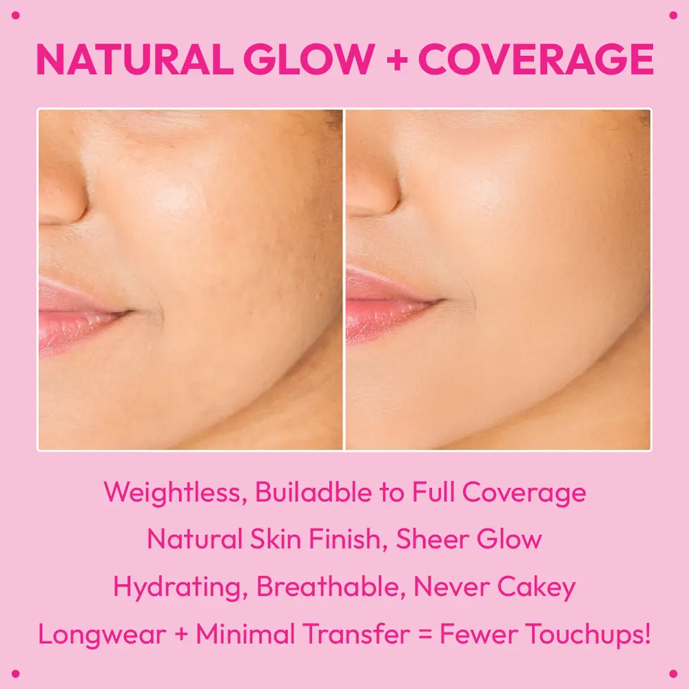 Ruby Kisses Cushion Foundation Compact - Full Coverage with Skincare Benefits, Suitable for Light to Dark Shades - Image 54