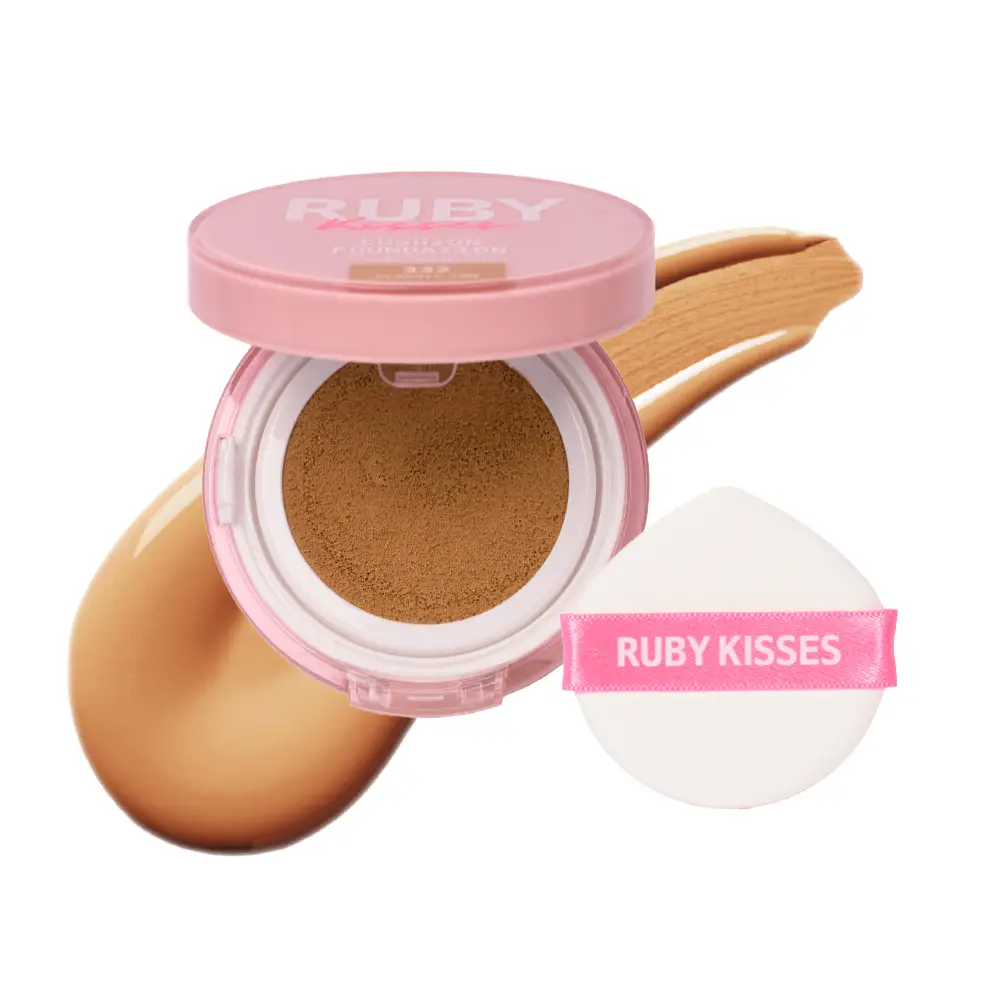 Ruby Kisses Cushion Foundation Compact - Full Coverage with Skincare Benefits, Suitable for Light to Dark Shades - Image 9
