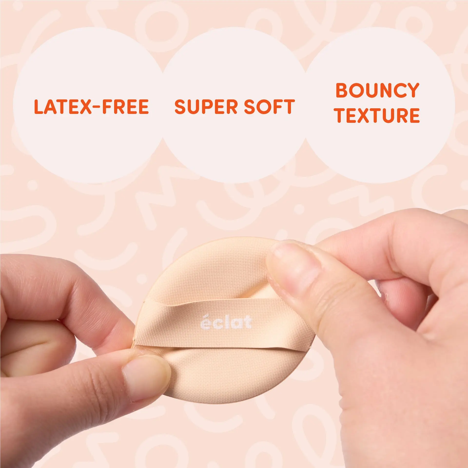 éclat Cushion Puff Makeup Set - 8pcs Soft & Bouncy Foundation, Concealer & Powder Puff - Image 4