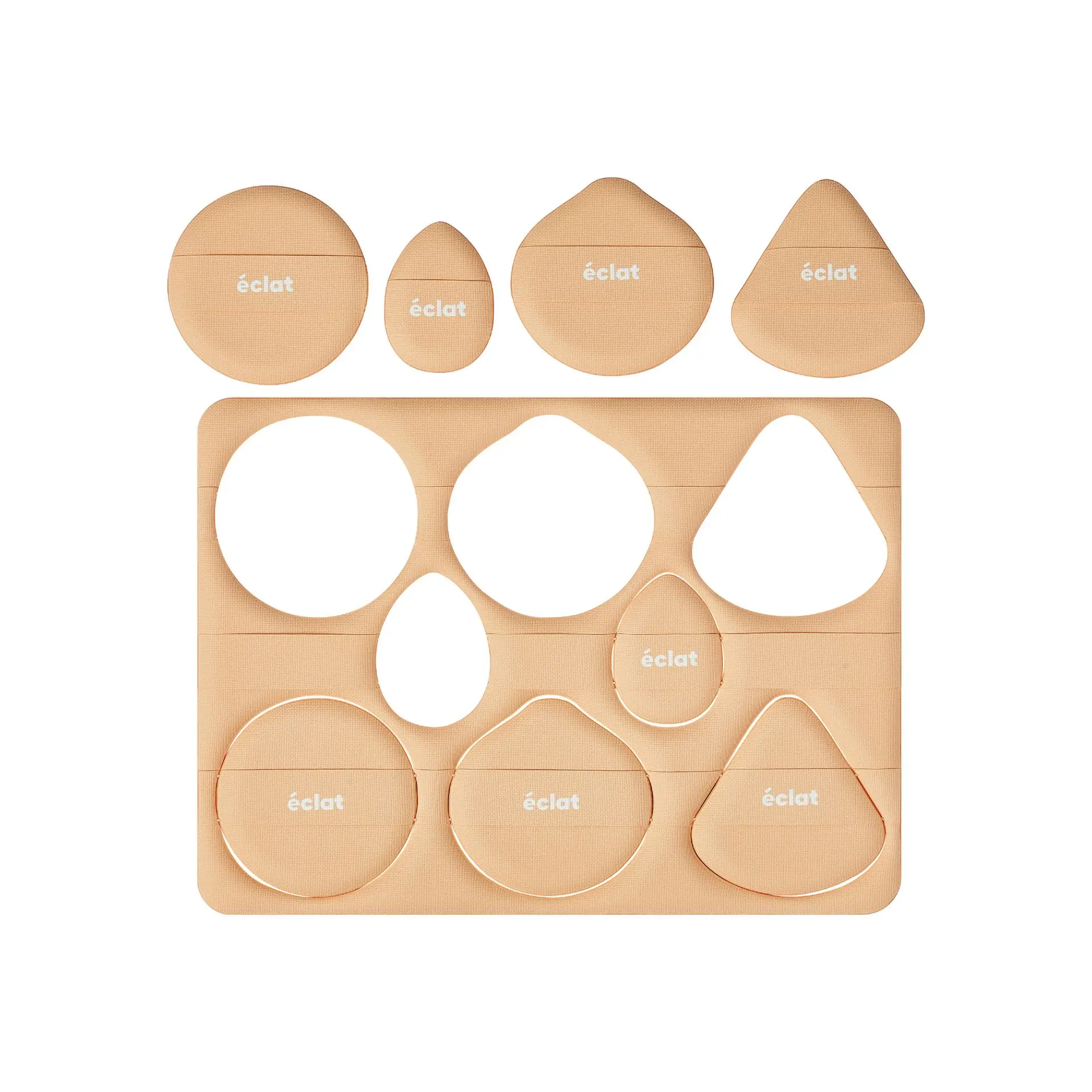 éclat Cushion Puff Makeup Set - 8pcs Soft & Bouncy Foundation, Concealer & Powder Puff - Image 9
