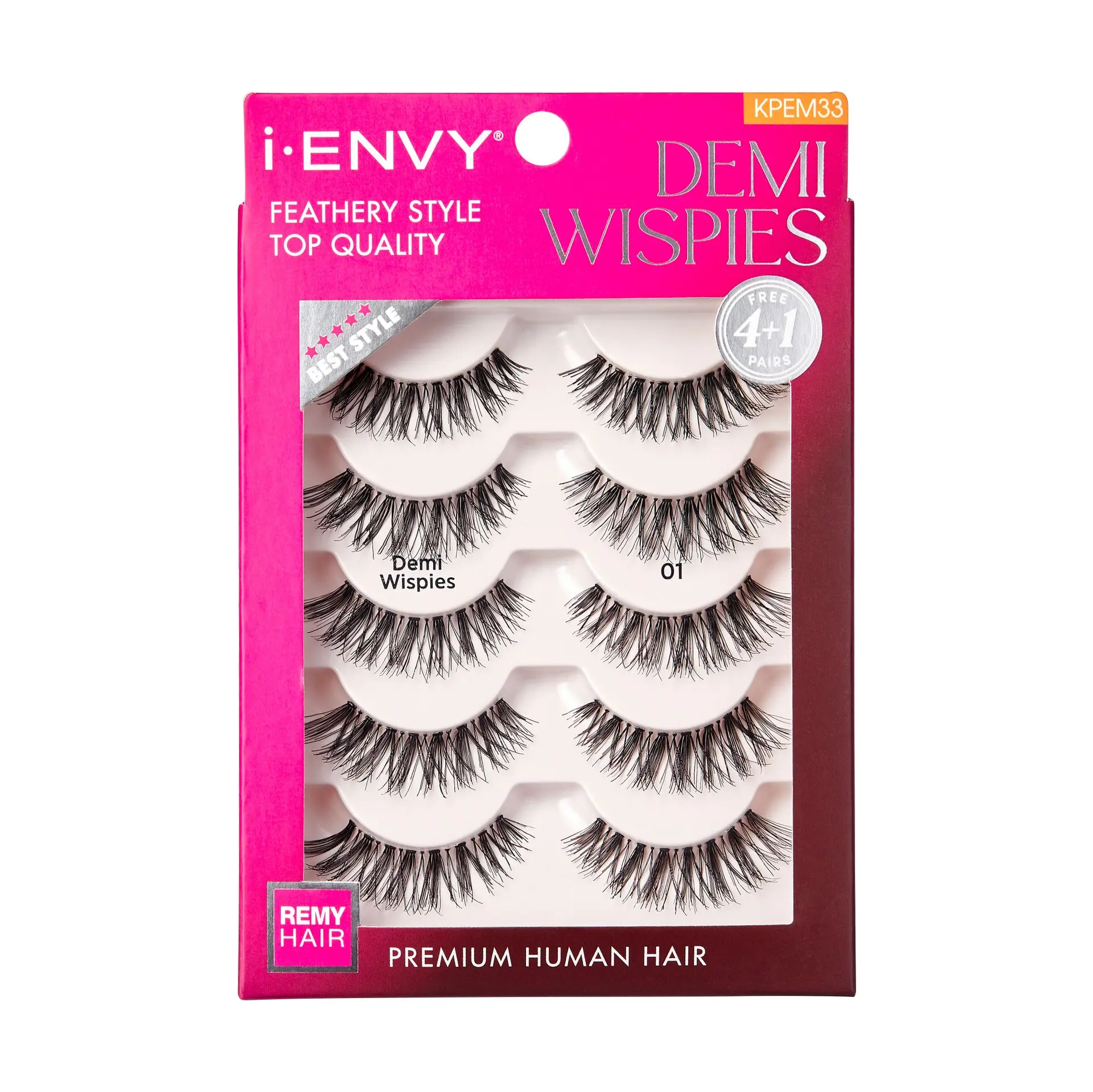 I-ENVY Demi Wispies Premium Human Hair Strip Lashes Multi Pack - Image 6