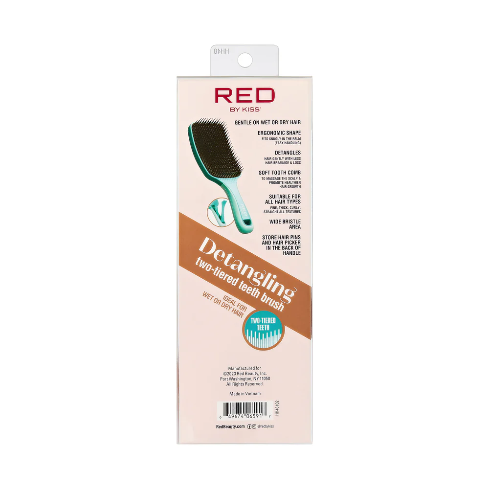RED by KISS Detangling Two-Tiered Teeth Brush - Image 5