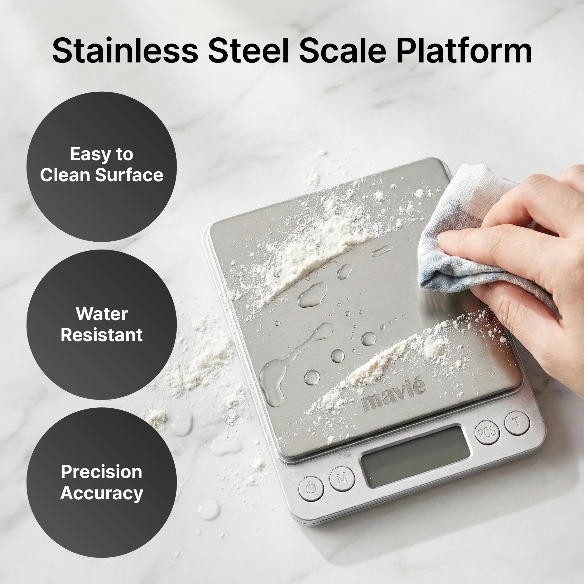MAVIE Digital Travel Pocket Scale with Protective Case – 3kg High Capacity, 9 Weighing Units & Blue B - Image 2