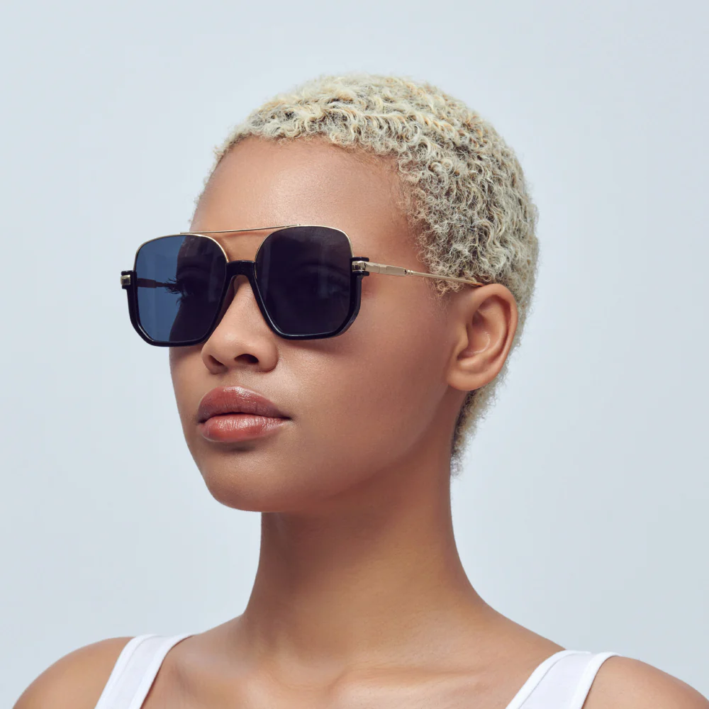Mad Shade Double Bridge Round Square Sunglasses #55 - Image 3