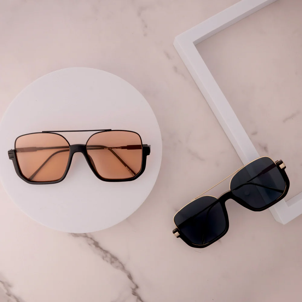 Mad Shade Double Bridge Round Square Sunglasses #55 - Image 7