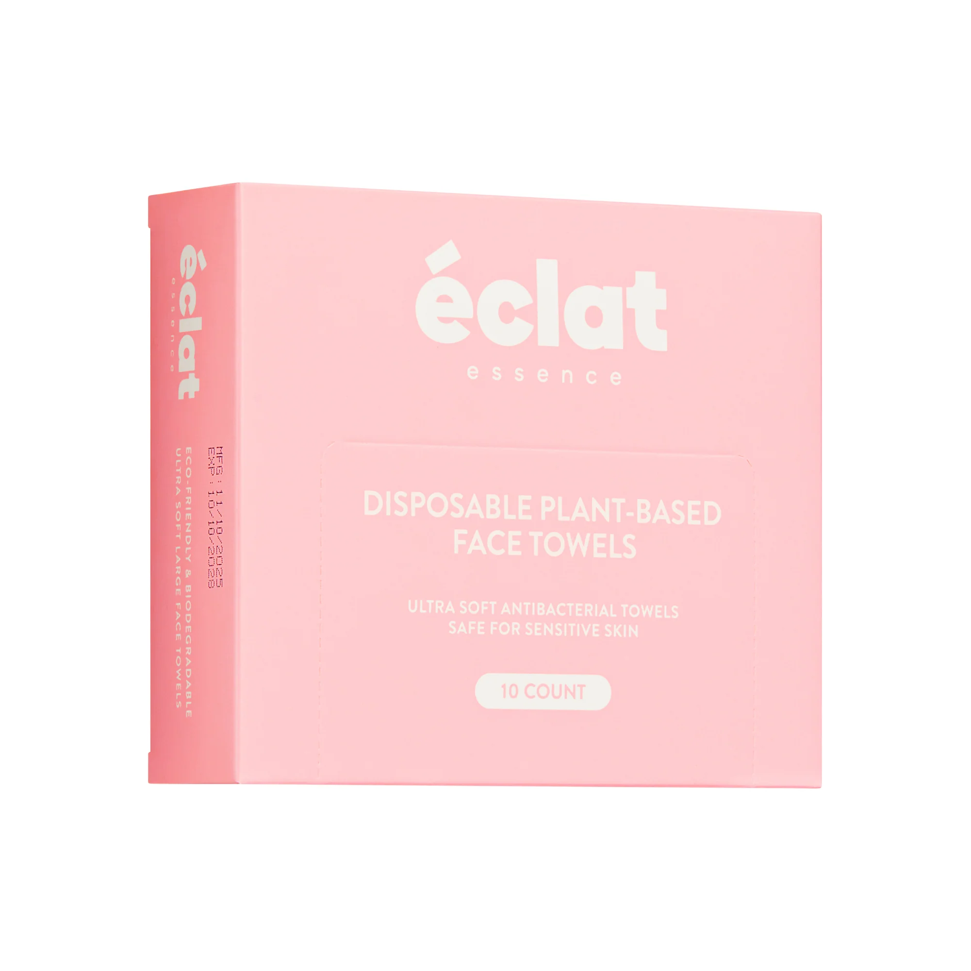 éclat Dual-Sided Plant-Based Face Towels - Ultra Soft & Disposable - Mini Travel Size (10 Count) - Image 8