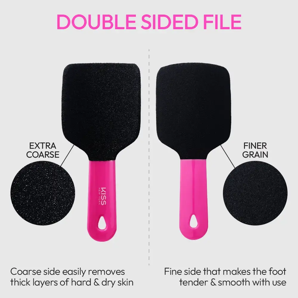 Kiss New York Dual-Sided Foot File for Callus Removal and Smooth, Soft Feet - Image 10