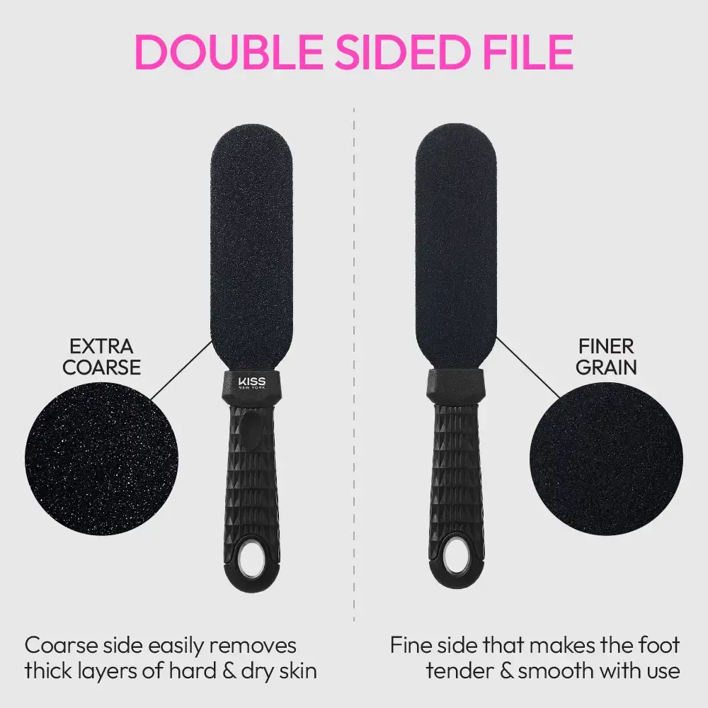 Kiss New York Dual-Sided Foot File for Callus Removal and Smooth, Soft Feet - Image 18