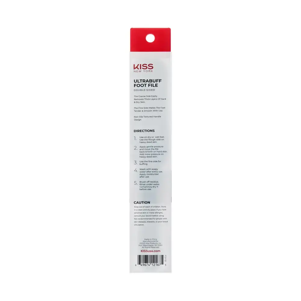 Kiss New York Dual-Sided Foot File for Callus Removal and Smooth, Soft Feet - Image 24
