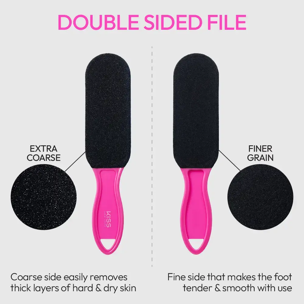 Kiss New York Dual-Sided Foot File for Callus Removal and Smooth, Soft Feet - Image 26