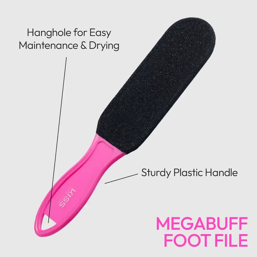 Kiss New York Dual-Sided Foot File for Callus Removal and Smooth, Soft Feet - Image 27