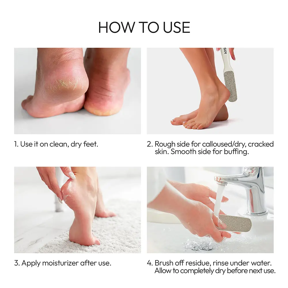 Kiss New York Dual-Sided Foot File for Callus Removal and Smooth, Soft Feet - Image 4