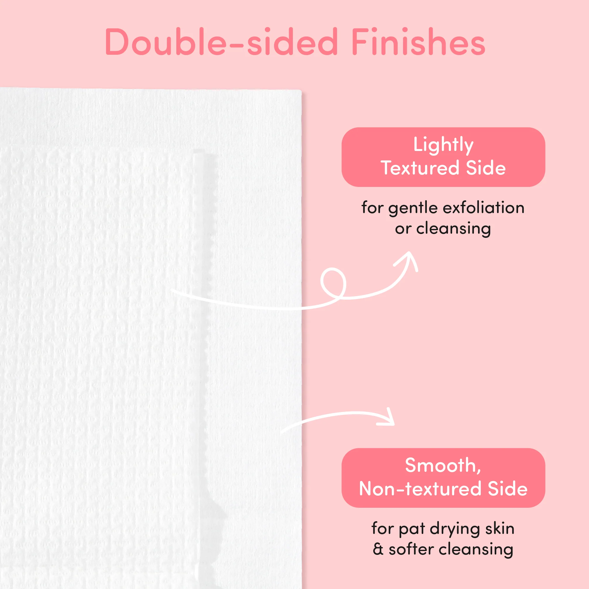éclat Dual-Sided Plant-Based Face Towels - Ultra Soft & Disposable - Large Value Pack (50 Count) - Image 3