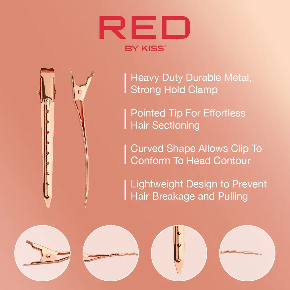 RED by KISS Duck Bill Clips 3 1/2" - Image 8