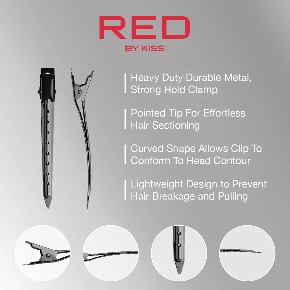 RED by KISS Duck Bill Clips 3 1/2" - Image 9