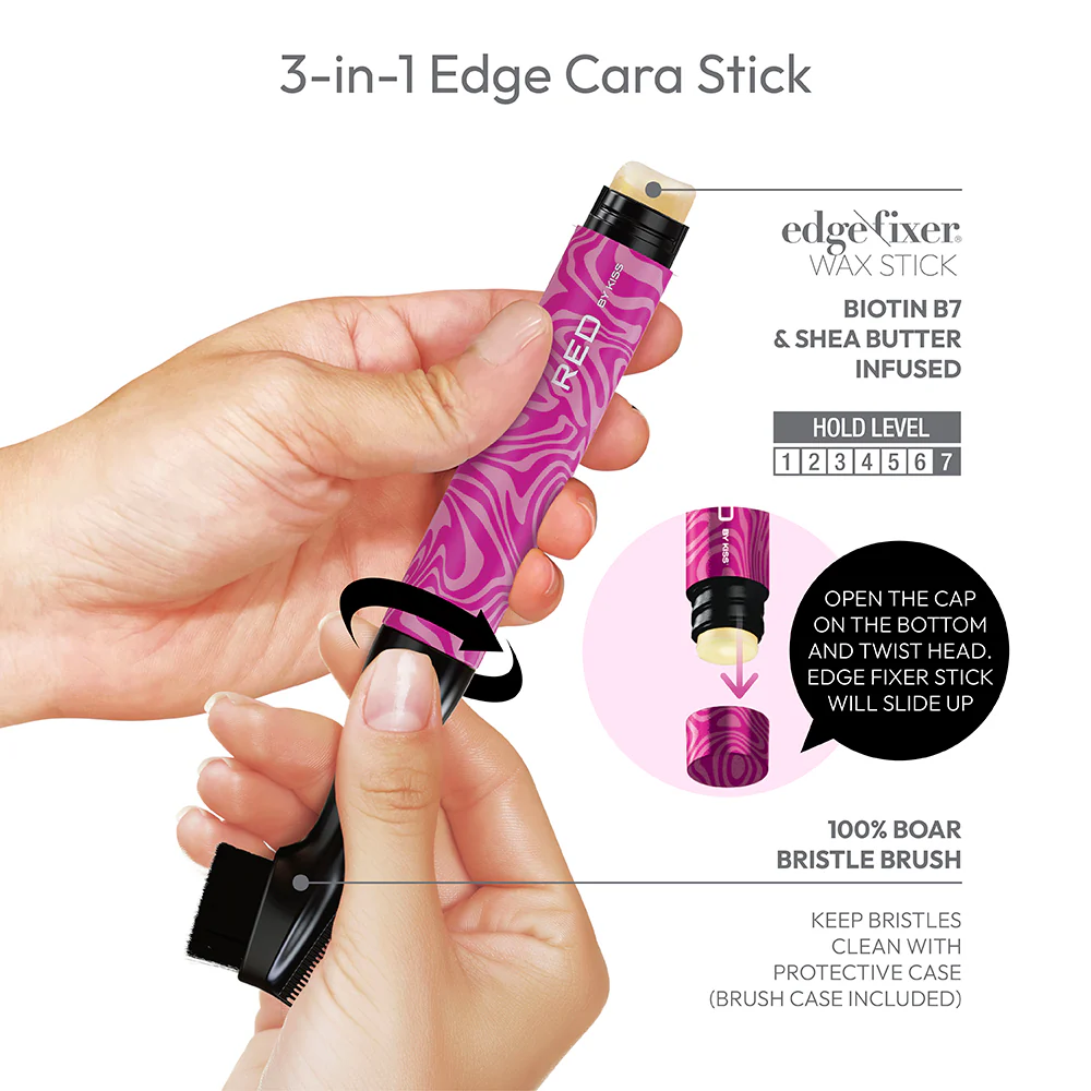RED by KISS Edge Cara with Edge Fixer Wax 3-in-1 Smart Edge Styler - Image 2