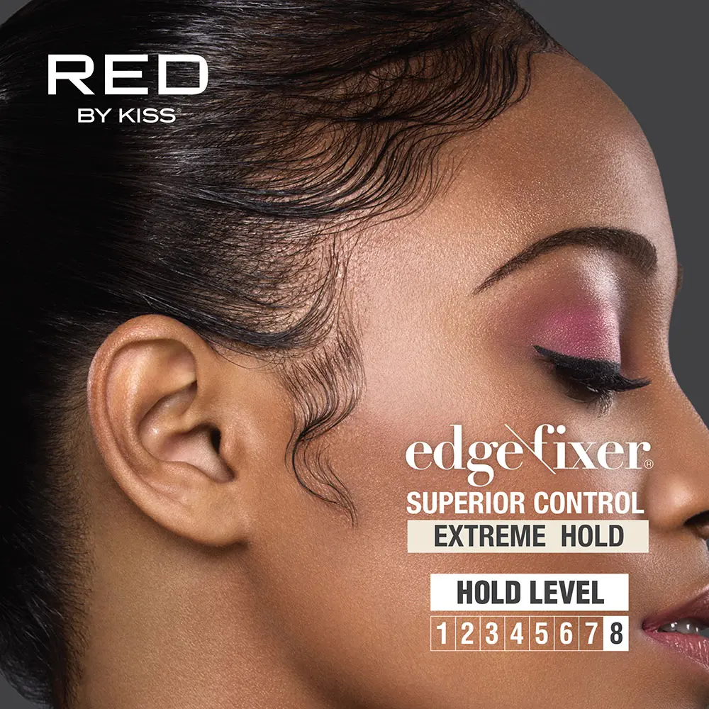 RED by KISS Edge Fixer Extreme Hold Hair Gel with Biotin B7, No Flaking or Residue - Image 58