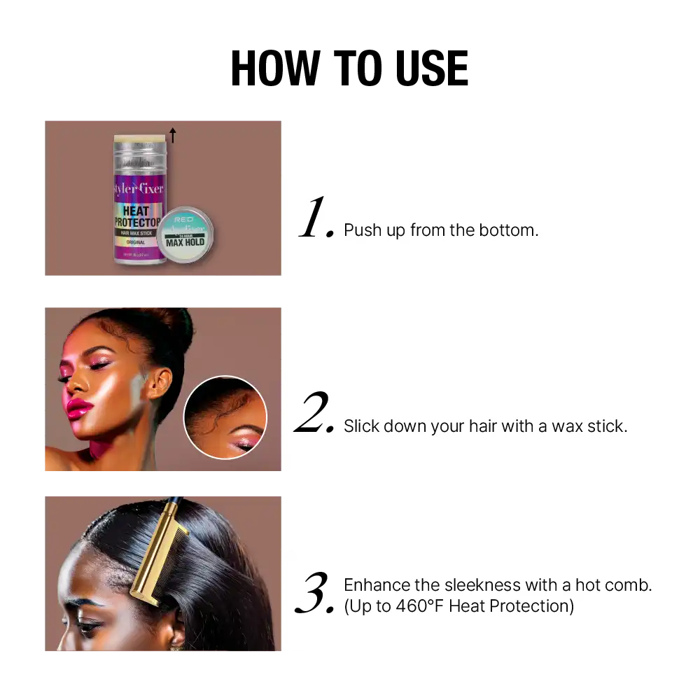 RED by KISS Edge Fixer 2-in-1 Heat Protector Hair Wax Stick - Image 15